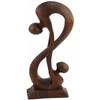 Abstract Wooden Sculpture Figure Statue Africa Asia Connected, 10cm