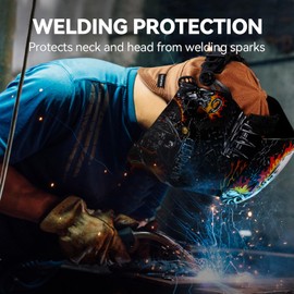 ARCCAPTAIN Reversible Welding Cap, 8 Panel Protective Welders Cap, 10 oz Fireproof Cotton Comforts for Safety and Protection While Welding to Men Women, Khaki, 7 1/2