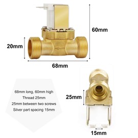 EXLECO 12 V NC G1/2 Inch Electromagnetic Valve DC Brass Electric Solenoid Valve 2 Way Water Inlet Normal Closed Magnetic Valve for Water Supply