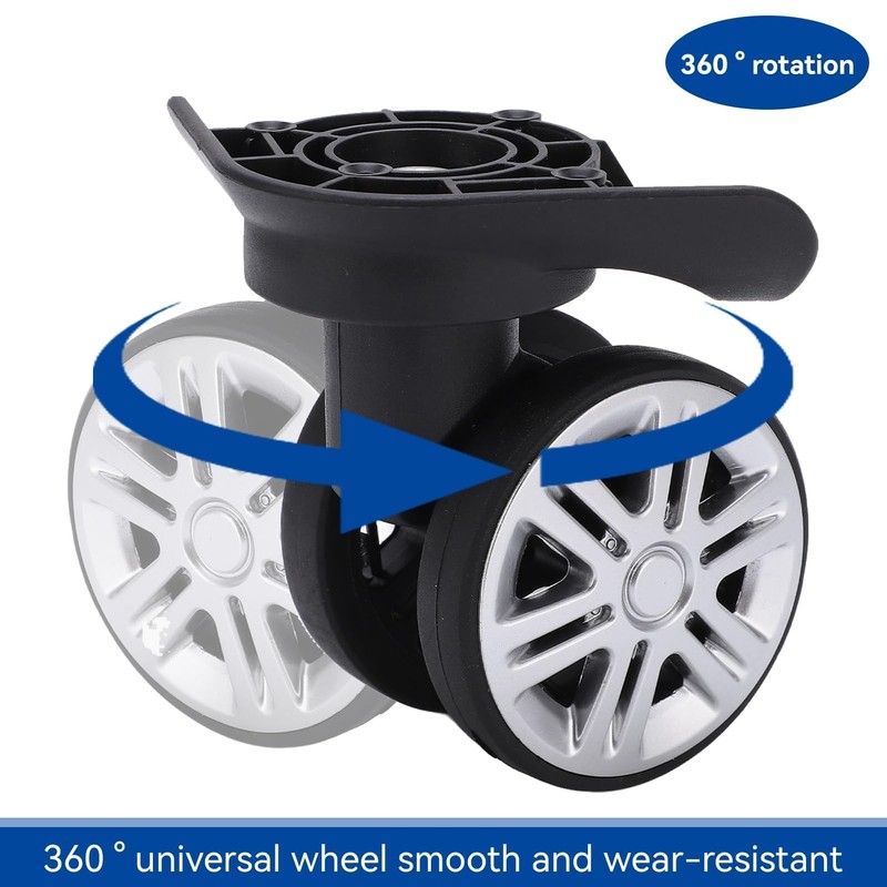 Suitcase Casters, 1 Pair Suitcase SwivelCasters Repalcement Double Row Wheels