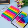 Biiange Plush Notebook, Fluffy Notebook Set, Rainbow Plush Notebook Diary,