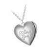 SAFIGLE Jewelry Heart Necklaces Heart Pendant Necklace with Picture inside