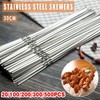 20/100/200/300/500 PCS Stainless Steel Barbecue Metal Skewers Flat Needle BBQ
