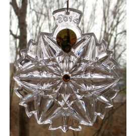 WATERFORD Crystal 2014 Snowflake Wishes Peace Christmas Ornament 4th Ed NIB