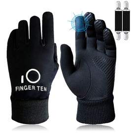 Kids Warm Winter Gloves 1 Pair for Youth Boys Girls with Glove Clip, Touchscreen Gloves Running Cycling Ski Gloves Ourdoor Sports Cold Weather (Black,Medium)