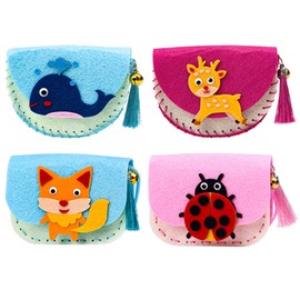 fufupaw Set of 4 Children's Sewing Kit, Sewing Fun for Children, Sewing Kit, Sewing Machine, Children's Sewing Machine, Sewing Set, DIY Creative Gift