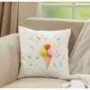 Acanva Ice Cream Cone Pom Pom Throw Pillow