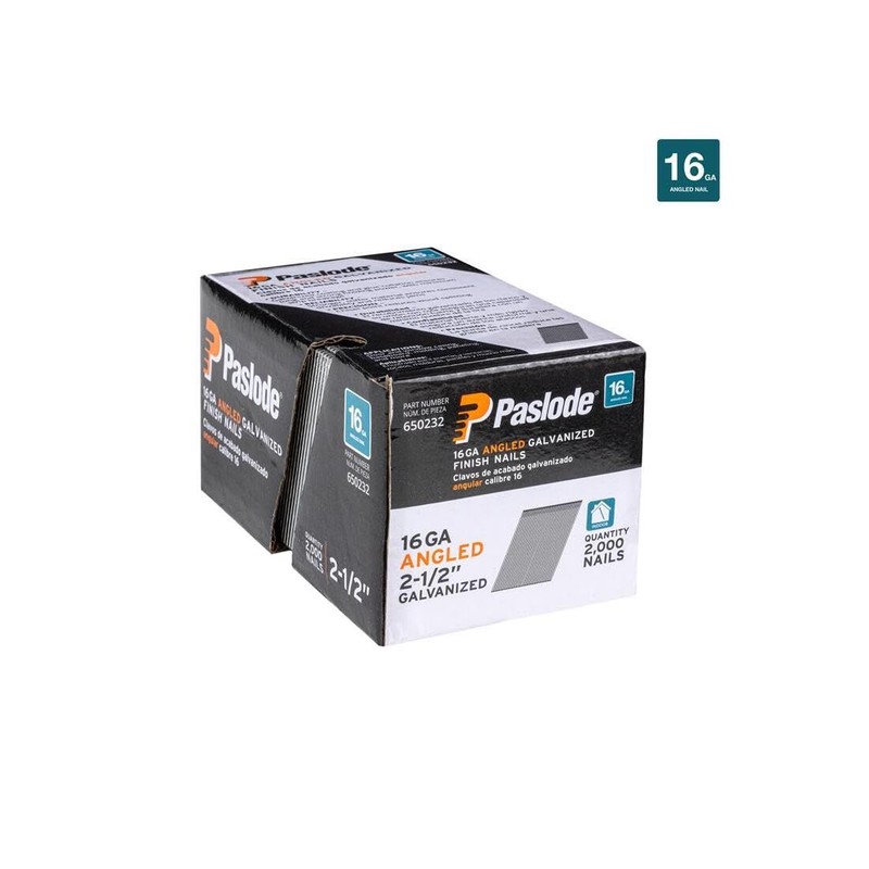 2-1/2 in. x 16-Gauge Galvanized Angled Finish Nails (2,000-Pack)2,000