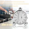60 Minutes Kitchen Timer, Stainless Steel Egg Shaped Mechanical Cooking