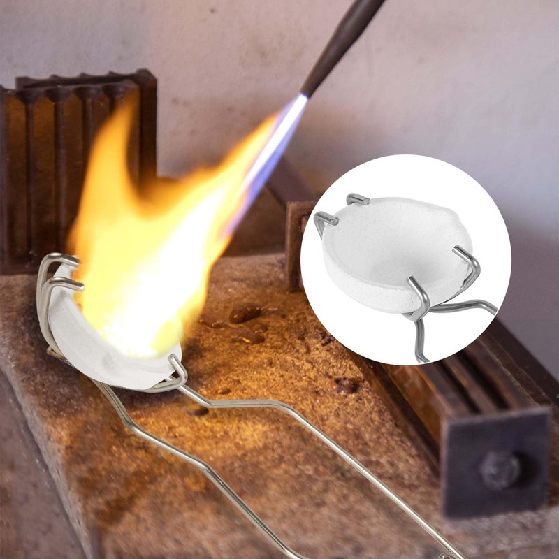 PEUTIER 6pcs Crucible Kit, with 4pcs Small Quartz Crucible and