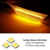 iJDMTOY Dark Smoked Lens Full Amber LED Bumper Side Marker