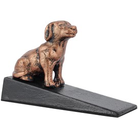 Earl Diamond Heavy Duty Cast Iron Cute Dog Door Stops | Decorative Cute Animal Statue Metal Door Stopper Wedge, with Non-Slip Mat for Home Office Commercial