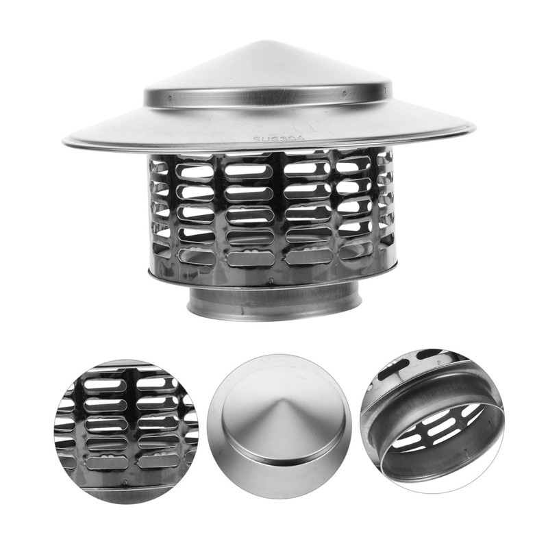 Round Roof Cap Smoke Exhaust Rain Cap Fireplace Chimney Caps