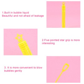 Children's Soap Bubbles 48 Pieces Soap Bubbles Wedding Mini Soap Bubbles Set, Bubble Stick, Soap Bubbles Small, Colourful Bubbles for Summer Toys Garden Children Party Bags Children's Birthday Party