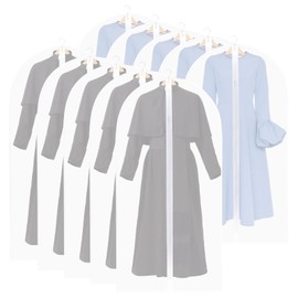Zythrem Pack of 10 Garment Bags Suit Long 60 x 120 cm + 60 x 140 cm Garment Bags Mothproof Transparent Matte Garment Bags with Zip for Dresses Jackets Shirts Evening Dresses