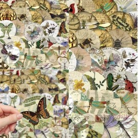 Unbranded 10pcs Round Botanical Garden Stickers- Scrapbooking, Journaling, Crafting, DIY