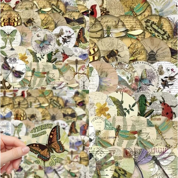 Unbranded 10pcs Round Botanical Garden Stickers- Scrapbooking, Journaling, Crafting, DIY
