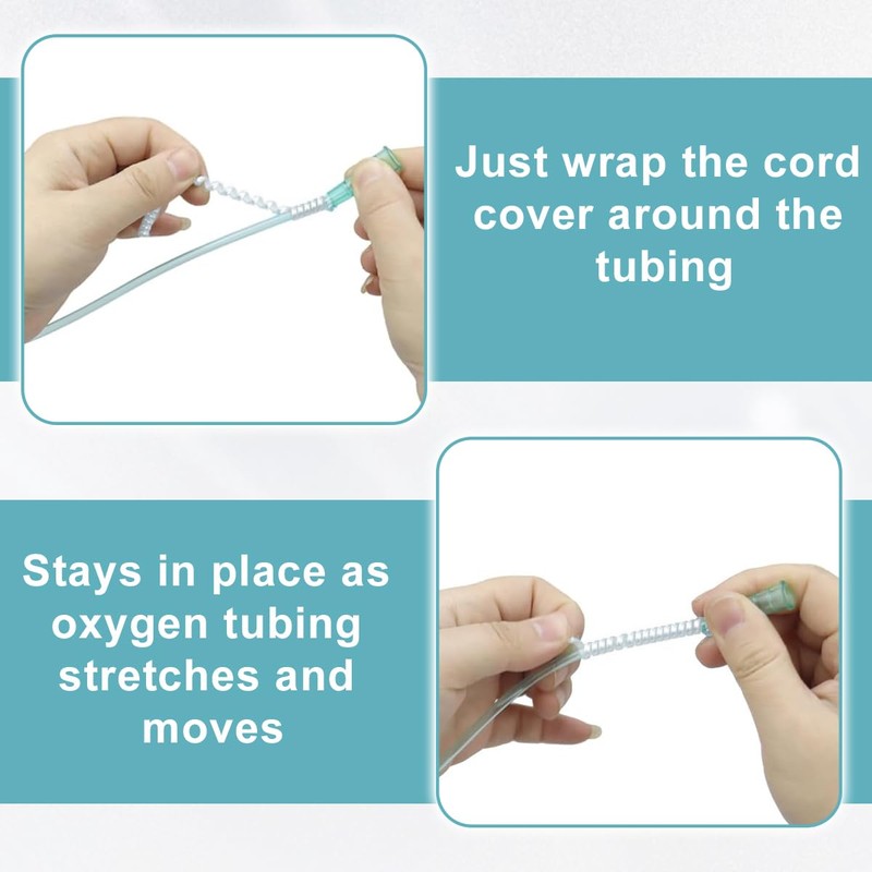 10 Pack Oxygen Tube Support Crimp Straightener for Portable Oxygen