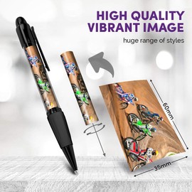 Destination Vinyl ltd Beautiful and comfortable Set of 2 Matching Pens - Speedway Track Bike Biker #2759