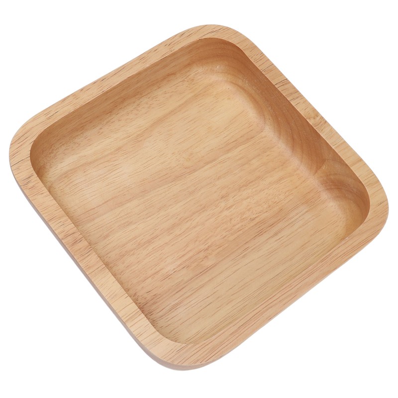 Wood Salad Bowl Square Thicked Simple Food Rice Salad Bowl