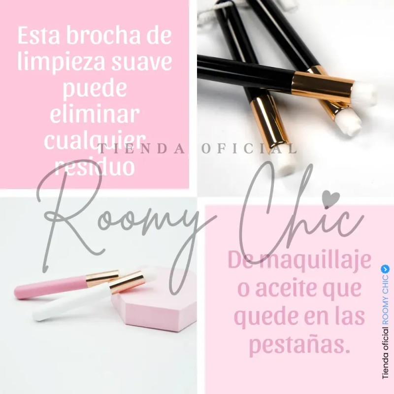 12 Brochas Para Limpiar Pestañas De Mink 1x1 Shampoo