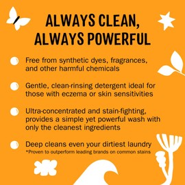 Molly's Suds Original Laundry Detergent Powder | Clean Laundry Detergent Powder for Sensitive Skin | Simple, Effective Ingredients, Stain Fighting | 120 Loads (Citrus Grove)