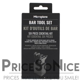 Microplane Bar Tools 6 Piece Cocktail Set, Matte Black, MSRP $110