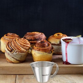 Zenker FCK44991 44991 Skala Flüssigkeiten, Edelstahl, Silber, 12,5 x 10 x 7 cm, Messbecher, 250 ml