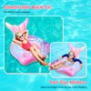 Mermaid Tail Inflatable Pool Float Chair with 2 Cup Holders,