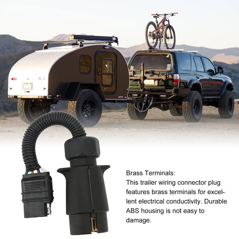 Trailer Wire Adapter Plug 7 Pin Round to 4 Pin