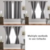 JIUZHEN Short Blackout Curtains with Tiebacks for Small Window, Bedroom