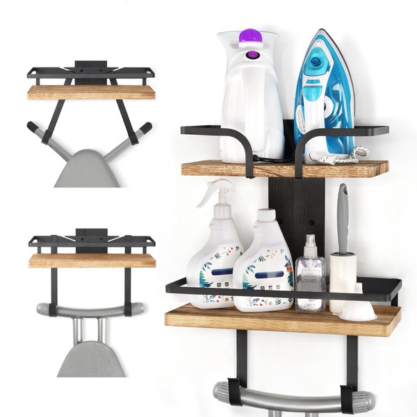 VINAEMO Ironing Board Hanger Wall Mount, 2-Layer Iron and Ironing