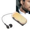 Retractable Earpiece, Retractable Headset Clip On Bluetooth Earphone with LED