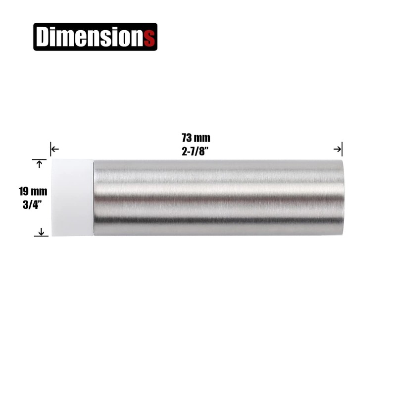 JQK Door Stopper, 2-7/8 Inch 304 Stainless Steel Sound Dampening
