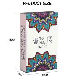 LDDYKZY Card Games, The Stress Reduction Card Deck, 50 Mindfulness Cards with Action Plans, Relaxation, Stress Relief, Women Positive Affirmation Cards, Anxiety Relief, Motivational Gifts