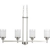 Eidonta 4 Pack White Linen Frosted Glass Lamp Shade Covers,
