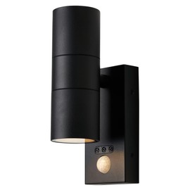 Zink ZN-29179-BLK-65 ZN-29179-BLK-IP65 Leto Double Spot Light, IP65, Black, PIR Motion Sensor