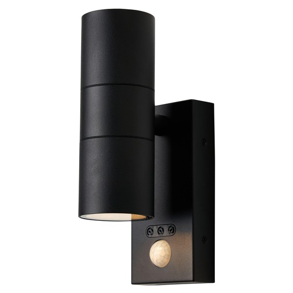 Zink ZN-29179-BLK-65 ZN-29179-BLK-IP65 Leto Double Spot Light, IP65, Black, PIR