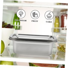 Zerodeko Stainless Steel Ice Cream Container, Reusable Freezer Box for Homemade Ice Cream, Ideal for Storage in the Fridge, Box of 7 with Stainless Steel Lid for Optimal Freshness