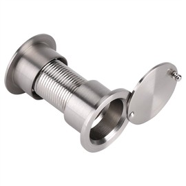 Peephole Door Viewer, Spy Hole with Rotating Privacy Screen, Door Viewer Hole with Large Viewing Angle for 35-60 mm Thick Door (Brushed Silver)