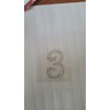 Craftbuddy US 2pcs Number 1" Self Adhesive Clear Rhinestone Crystal