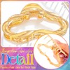 BARTOSI Gold Claw Clips Metal Hair Claw Clips Medium Hair