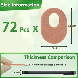 72 Pcs Callus Pads Soft Thick Oval Shape Corn Pads, Felt Callus Cushions Adhesive Corn Protectors for Men Women Oval Shape Design, Reduce Pressure and Friction from Shoes Rubbing