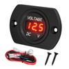 DaierTek Voltage Meter 12V Red Voltage Gauge Waterproof 12 Volt