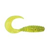 3" Twist Tail Grubs; Plastic Worms; 20 Pack; Chartreuse Glitter