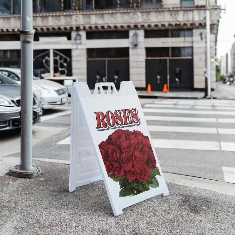 A-Frame Sidewalk Roses 24" x 36" Double Sided A-Frame Sidewalk