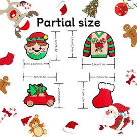 MUNSKT Shoes Charms for Christmas,28 PCS Cartoon Pattern Xmas Croc Charms,PVC Shoe Accessories,Gifts for Boys Girls Man Women,Croc Accessories