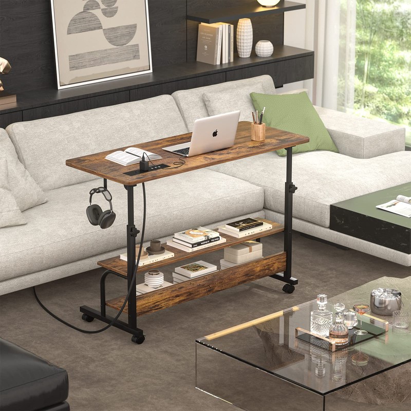 Armocity Height Adjustable Standing Desk with Power Outlets, 39" Manual