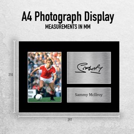 HWC Trading A4 Sammy McIlroy Gifts Printed Signed Autograph Picture for Football Fans and Supporters