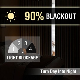 H.VERSAILTEX 90% Blackout Curtains for Bedroom Burlap Textured Living Room Curtains Thermal Black Out Curtains 63 Inch Long Windows Grommet Curtains Drapes, 2 Panels, W52 x L63in, Heather Sand